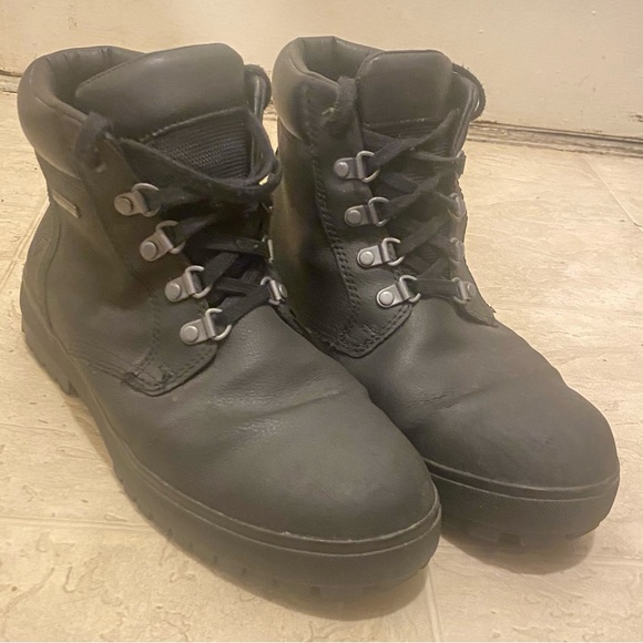 Timberland Bush Hiker Mens Boots Chukka Black Leather Trail Lace Up - Picture 1 of 6